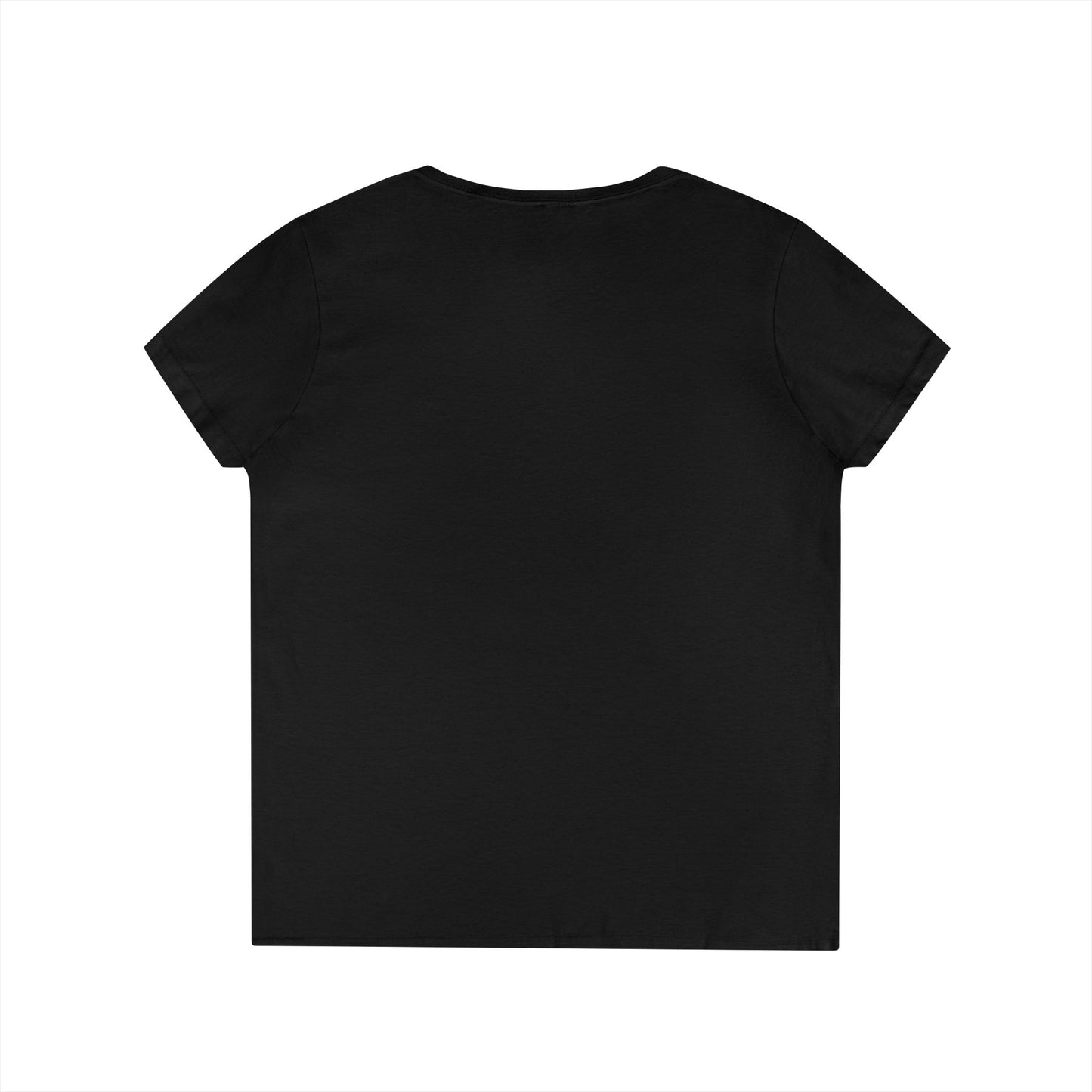Artistic Ladies' V-Neck T-Shirt - Colorful Abstract Face Design