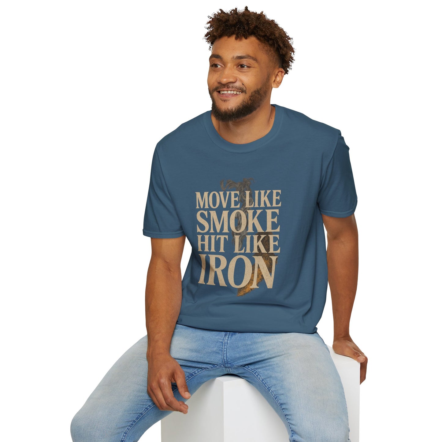 MOVE LIKE SMOKE, HIT LIKE IRON - Signature Cut Tee