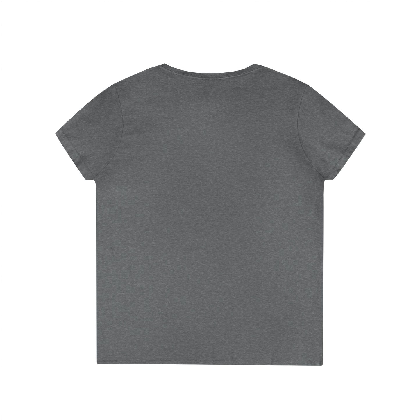 Artistic Ladies' V-Neck T-Shirt - Colorful Abstract Face Design