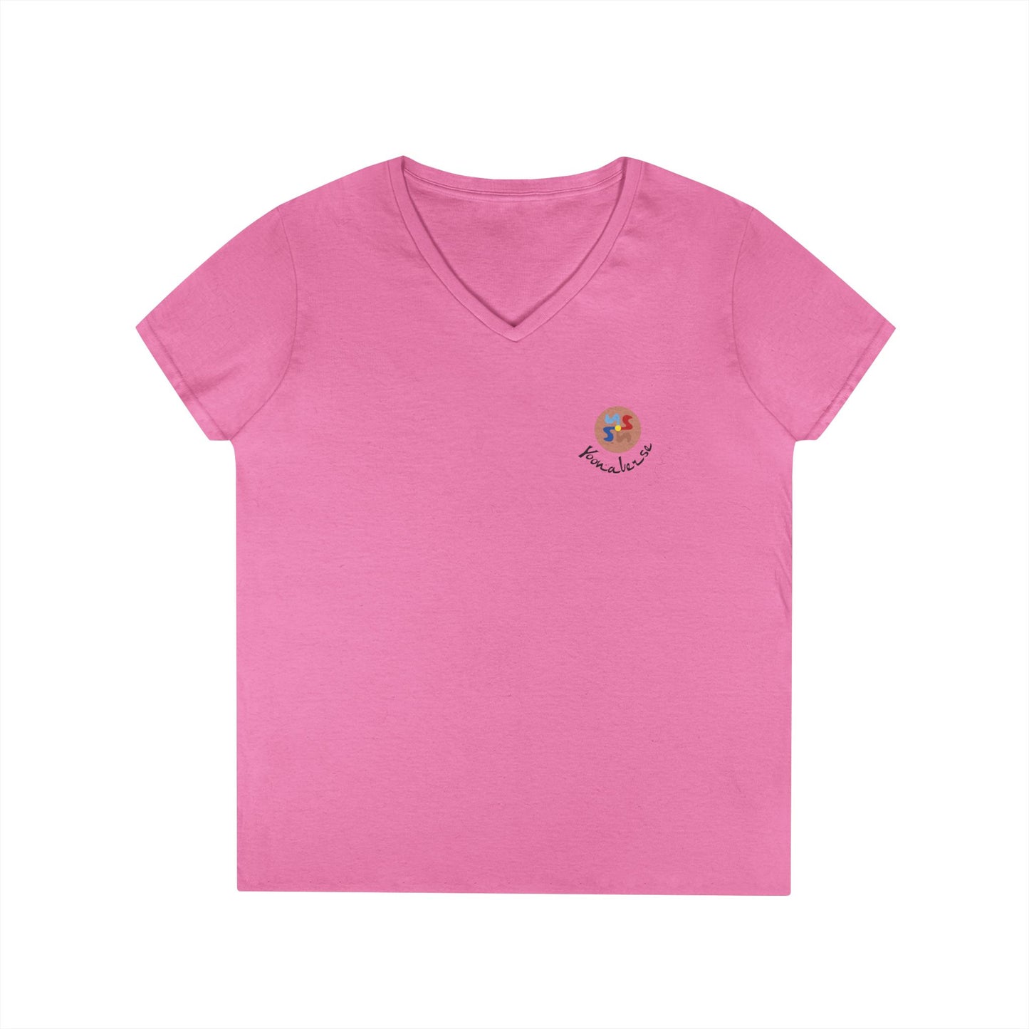 Yoonaverse Women's Urban Safari: Flamingo Cityscape Tee