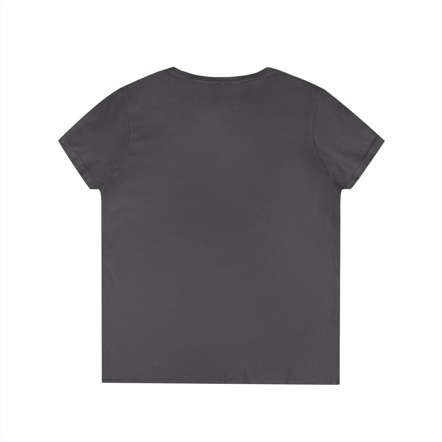 Artistic Ladies' V-Neck T-Shirt - Colorful Abstract Face Design