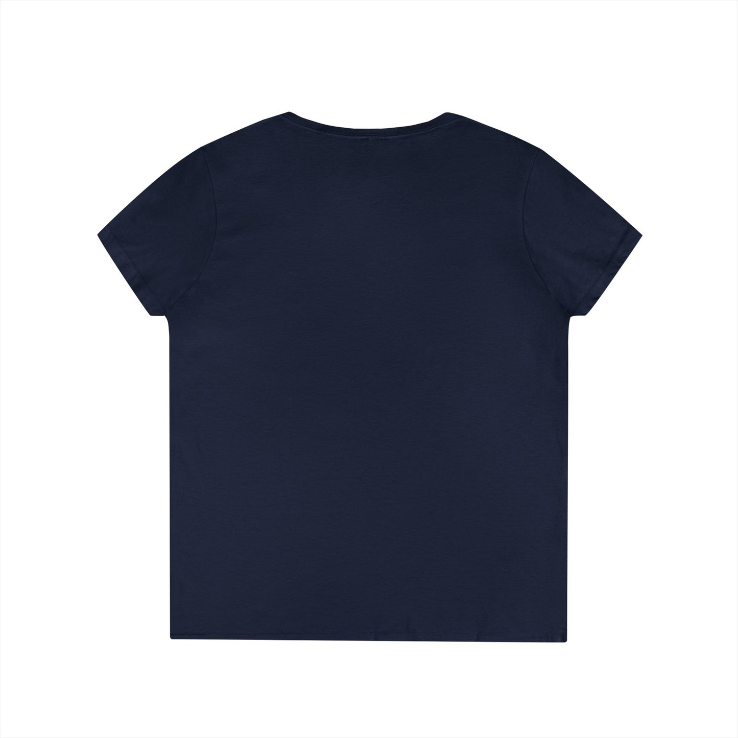 Artistic Ladies' V-Neck T-Shirt - Colorful Abstract Face Design