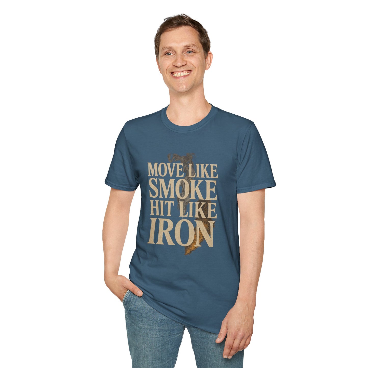 MOVE LIKE SMOKE, HIT LIKE IRON - Signature Cut Tee
