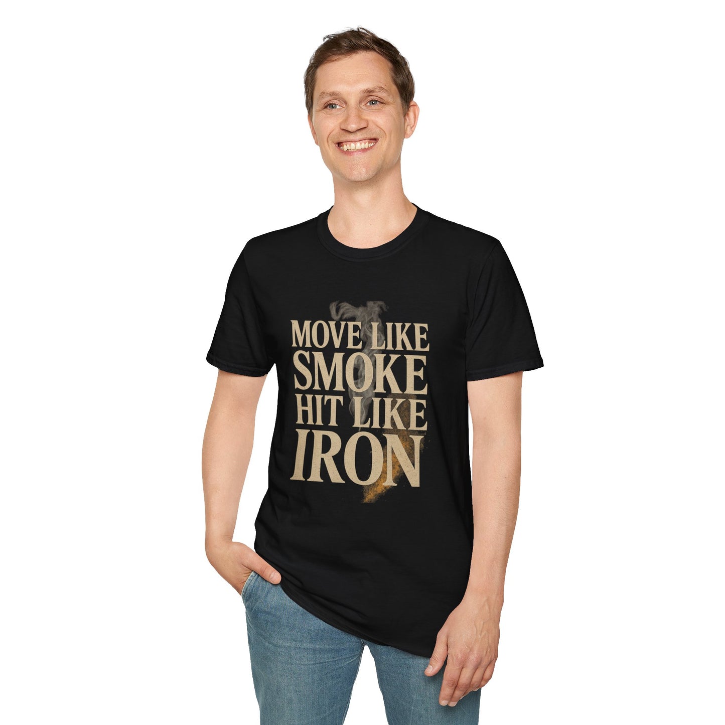 MOVE LIKE SMOKE, HIT LIKE IRON - Signature Cut Tee