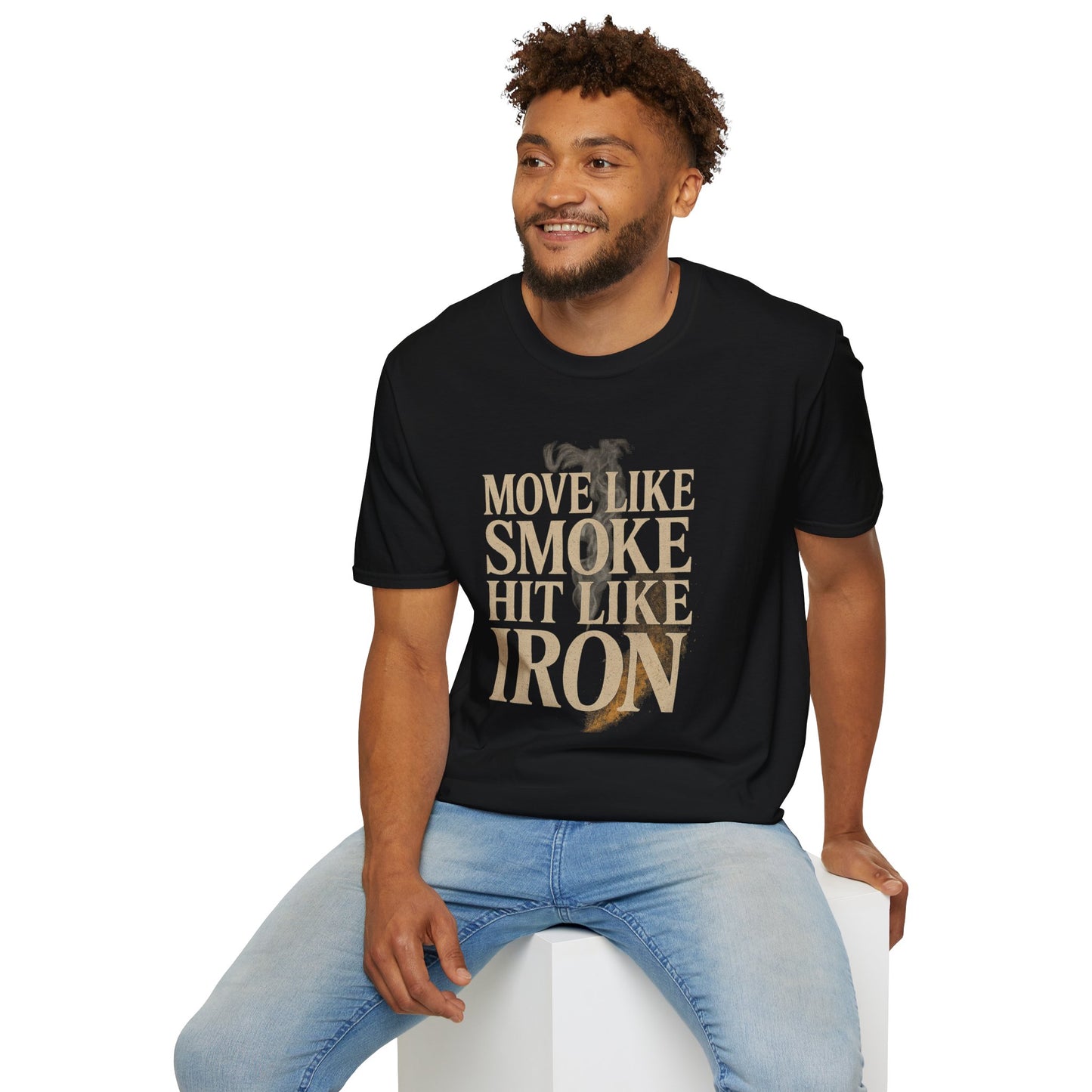 MOVE LIKE SMOKE, HIT LIKE IRON - Signature Cut Tee