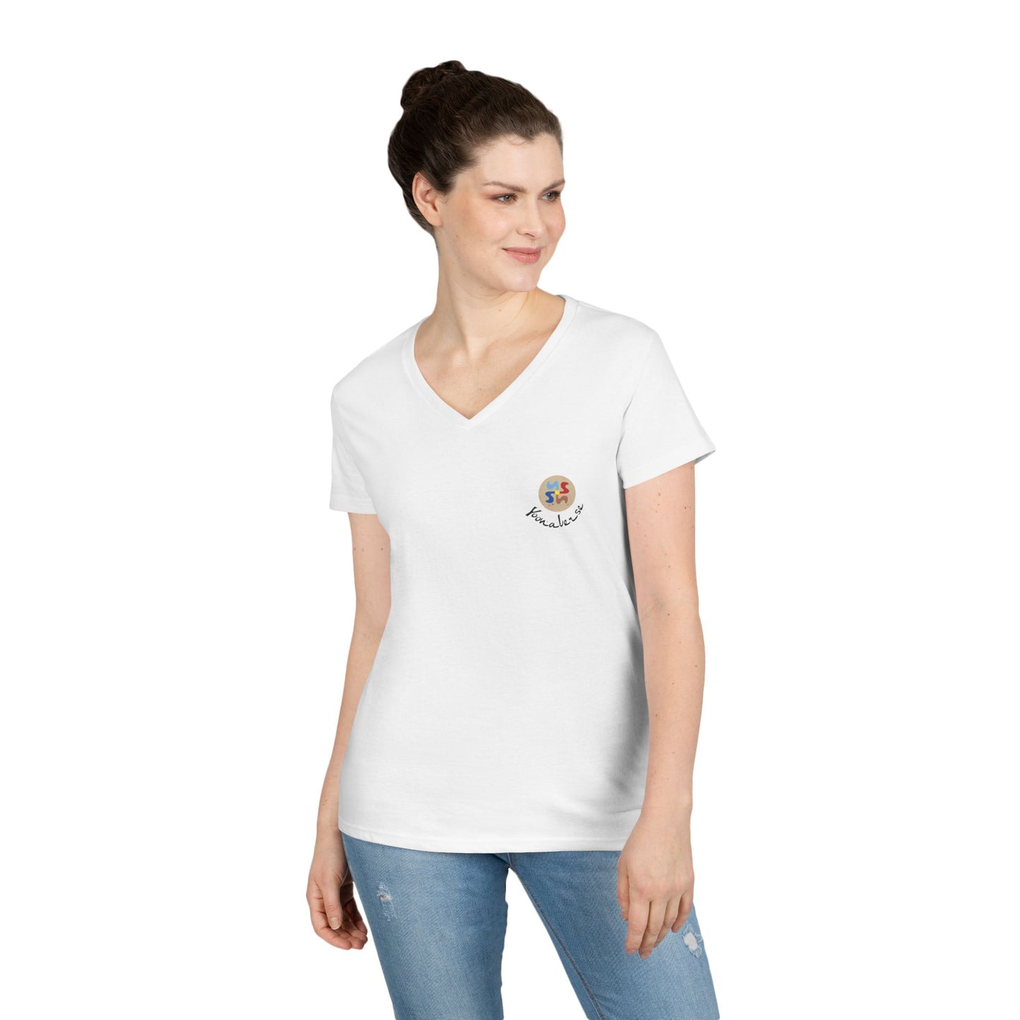 Yoonaverse Women's Urban Safari: Flamingo Cityscape Tee