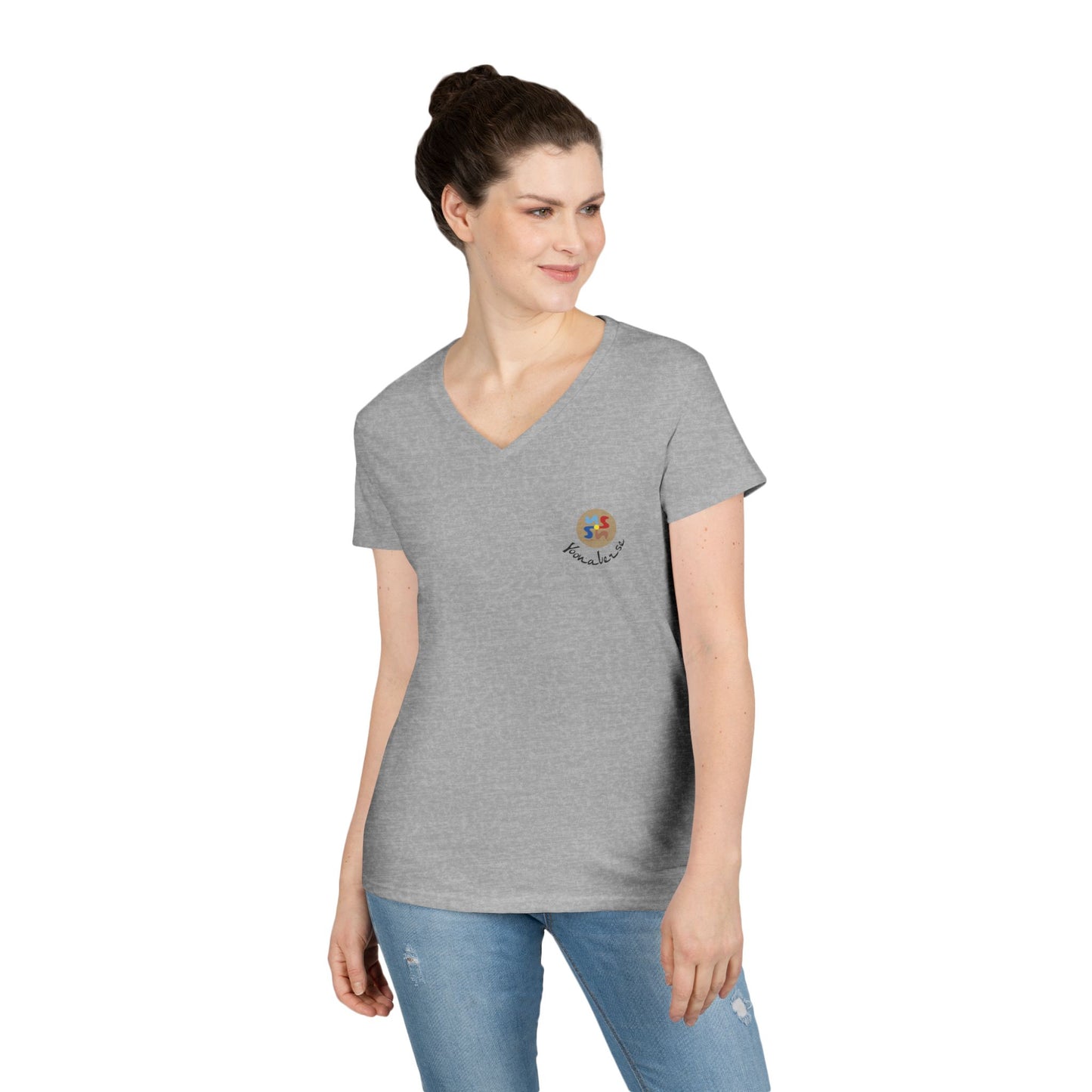 Yoonaverse Women's Urban Safari: Flamingo Cityscape Tee