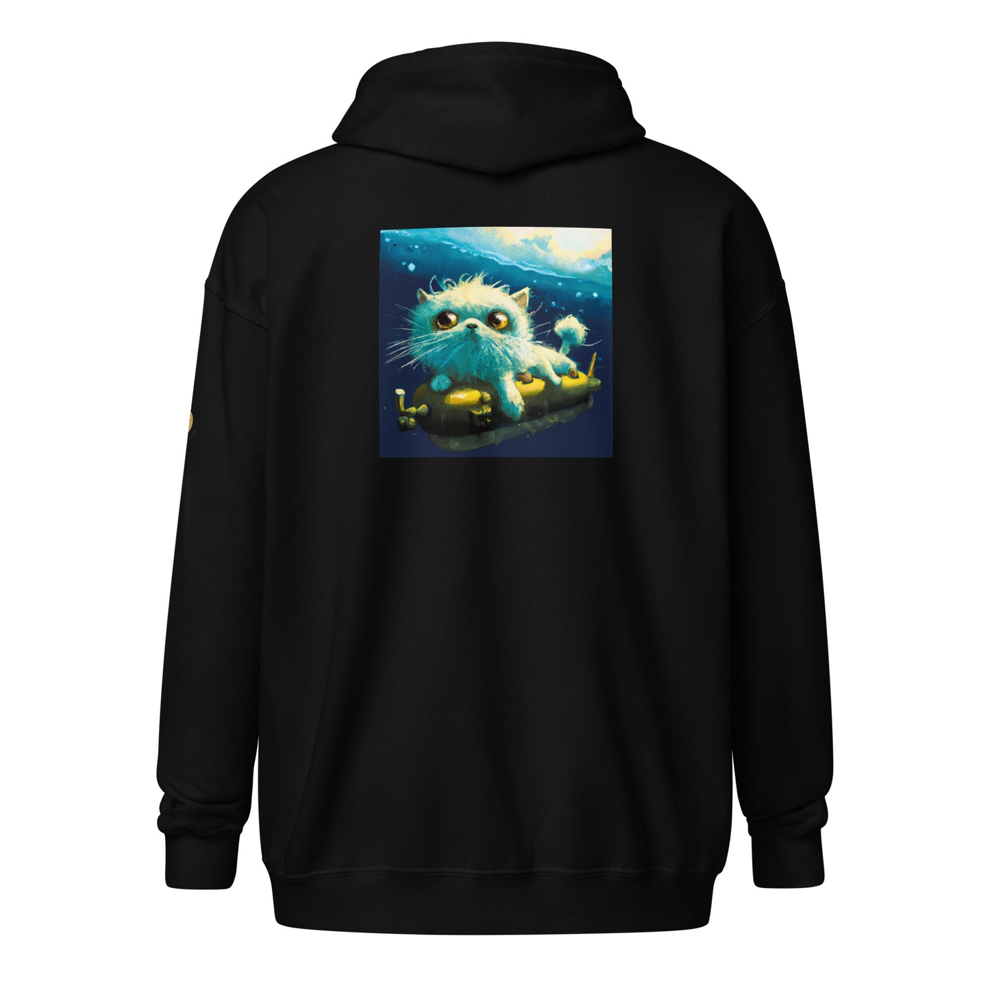 Submarine Cat Unisex heavy blend zip hoodie design