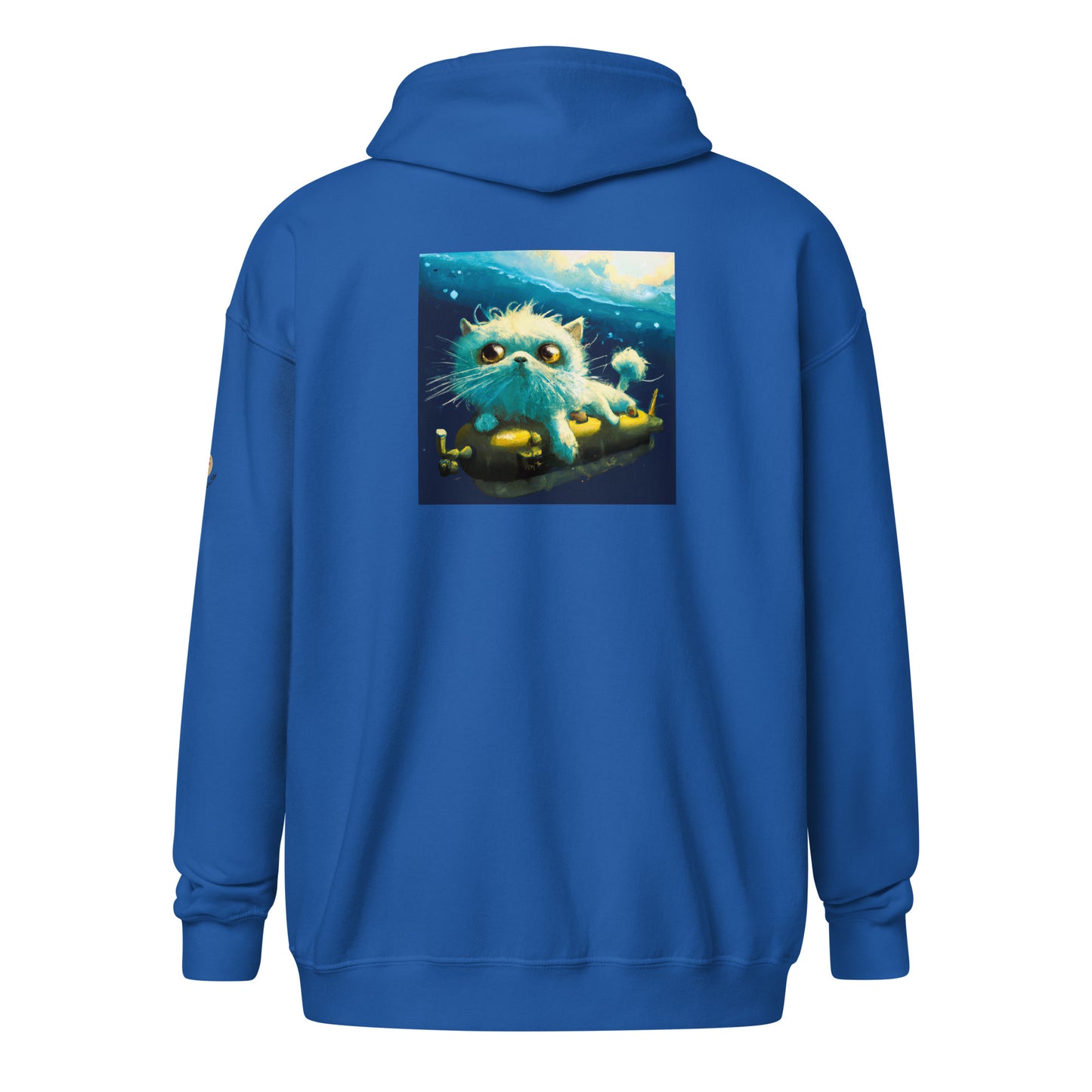 Submarine Cat Unisex heavy blend zip hoodie design
