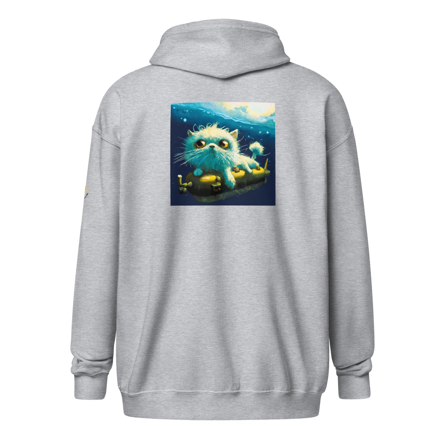Submarine Cat Unisex heavy blend zip hoodie design