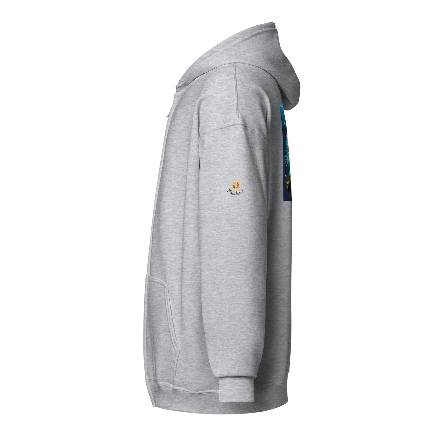 Submarine Cat Unisex heavy blend zip hoodie design