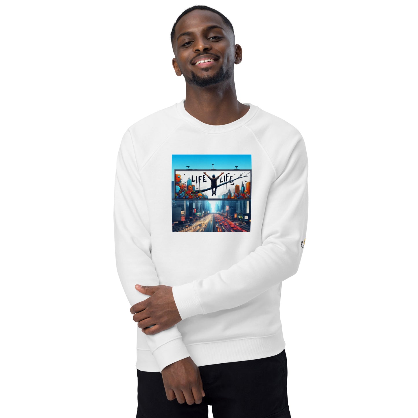 City LIFE Unisex organic raglan sweatshirt LIMITED EDITION Design