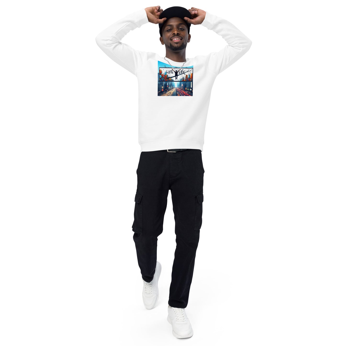 City LIFE Unisex organic raglan sweatshirt LIMITED EDITION Design