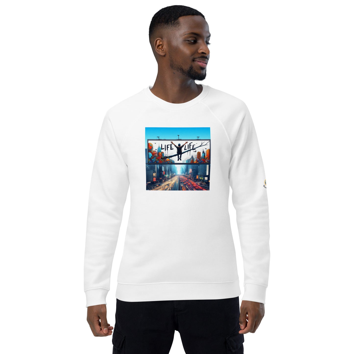 City LIFE Unisex organic raglan sweatshirt LIMITED EDITION Design