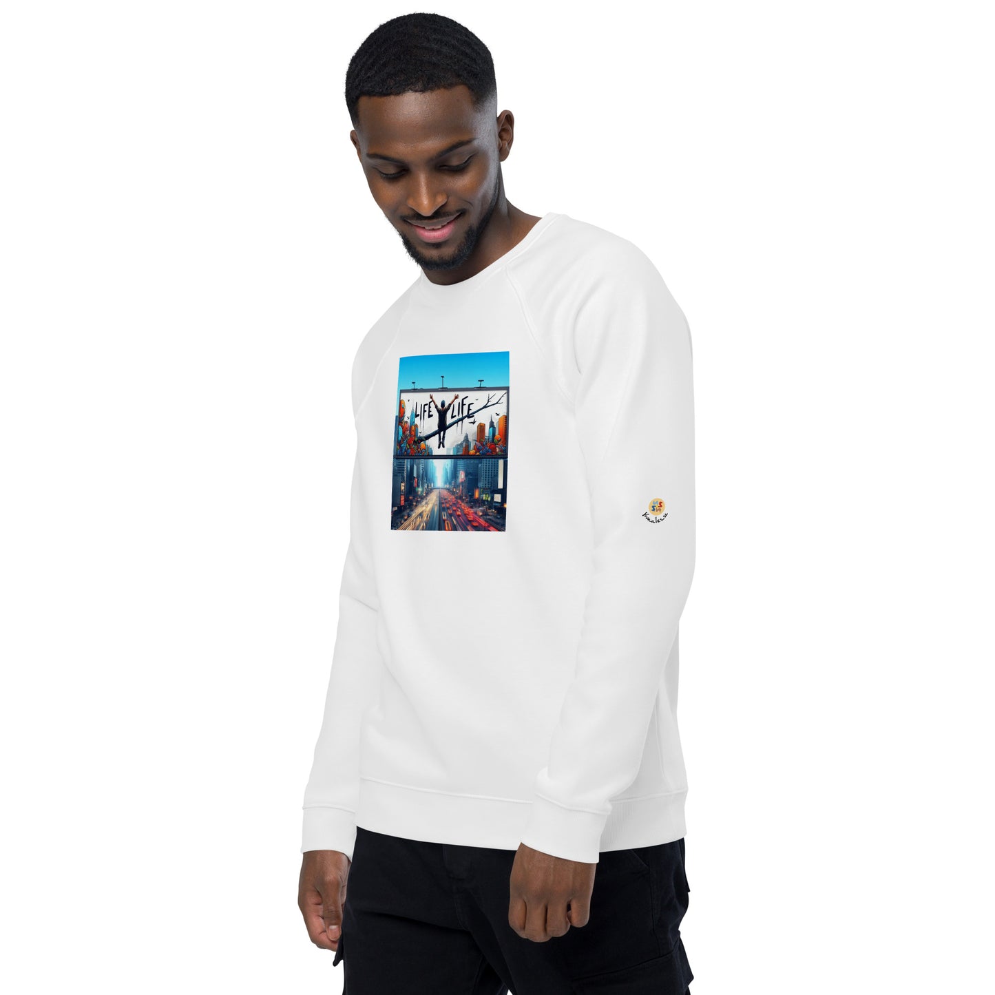 City LIFE Unisex organic raglan sweatshirt LIMITED EDITION Design