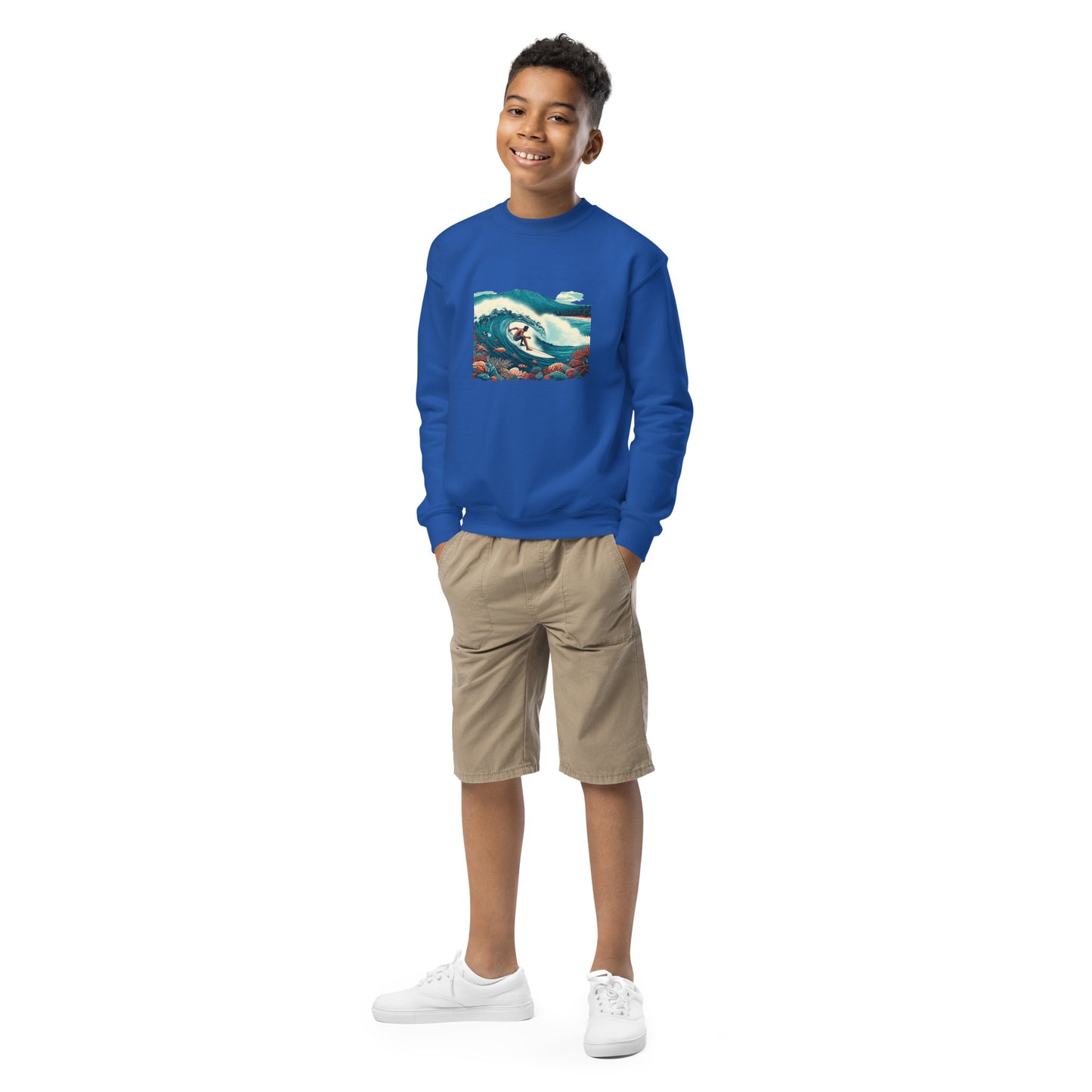 SURFING JOY Youth crewneck sweatshirt LIMITED EDITION Design