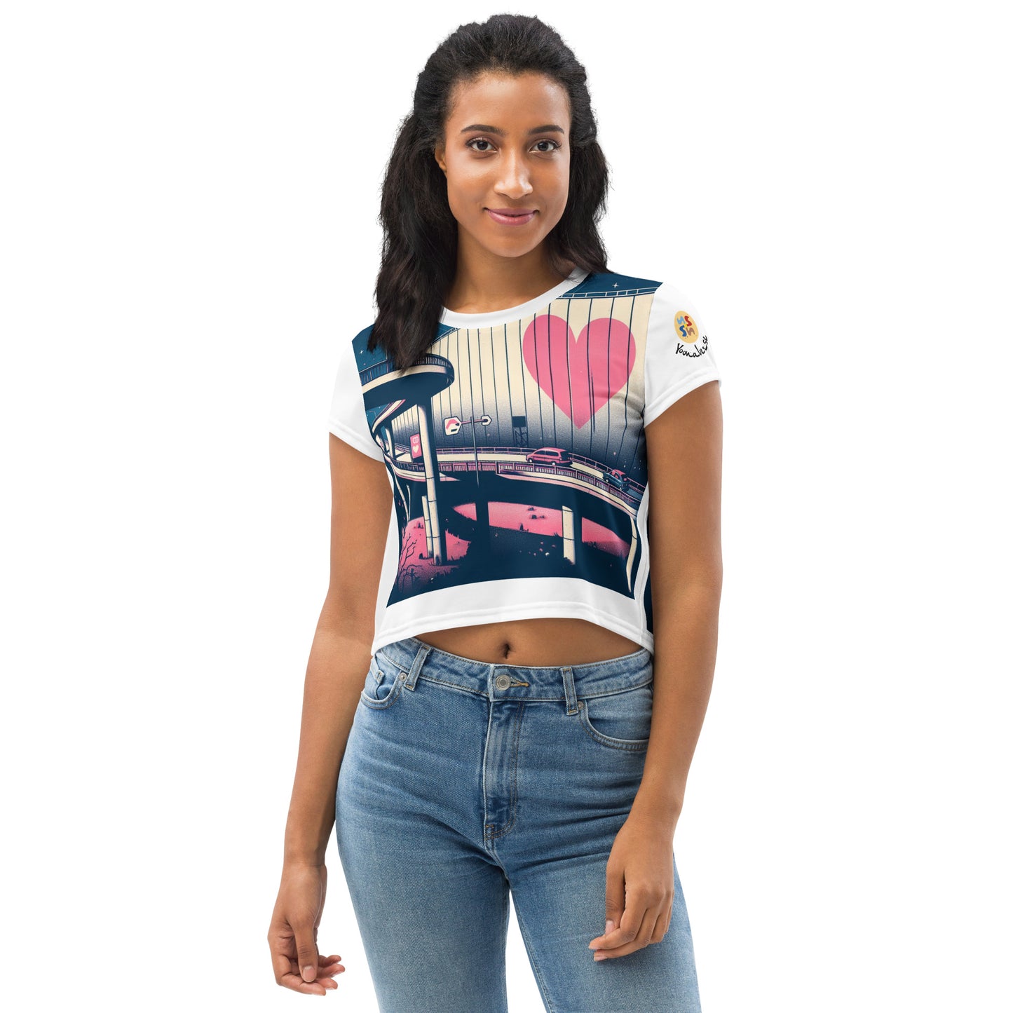 Love in the Air All-Over Print Crop Tee Limited edition design